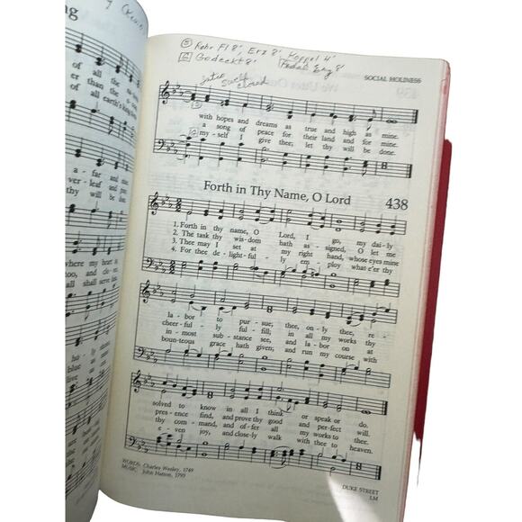 The United Methodist Hymnal 1989 VTG Red Hardcover Worship Church Music READ - Picture 6 of 7